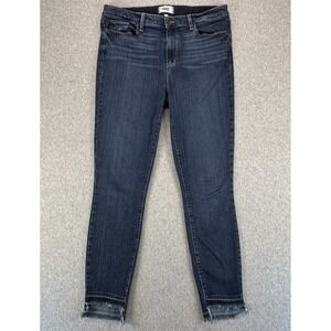PAIGE Hoxton Ankle Jeans 34 High Rise Stretch Skinny Dark Wash Polished Basics